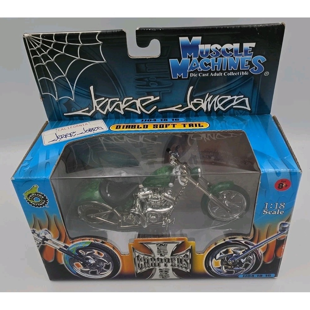 Muscle Machines Jesse James West Coast Choppers Diablo Soft Tail 1:18
